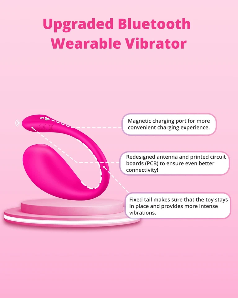 LOVENSE Exuberante 3 Vibraciones Punto G Juguetes Usable Aplicación Controlada Adulto Juguete Mujeres Foto 3 de 4