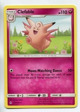 Pokemon TCG Sun & Moon Unbroken Bonds Rare Card #133 Clefable