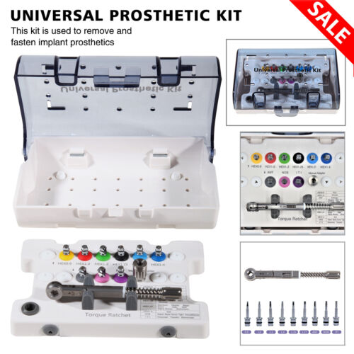 Kit universal de herramientas de destornillador de restauración protésica instrumento de implante dental - Imagen 1 de 24