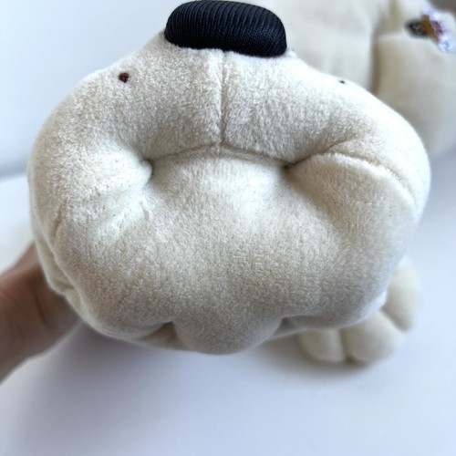 Juguete suave vintage crema labrador libra cachorro 20" cuello rojo Hornby hobbies 1984 - Imagen 6 de 14