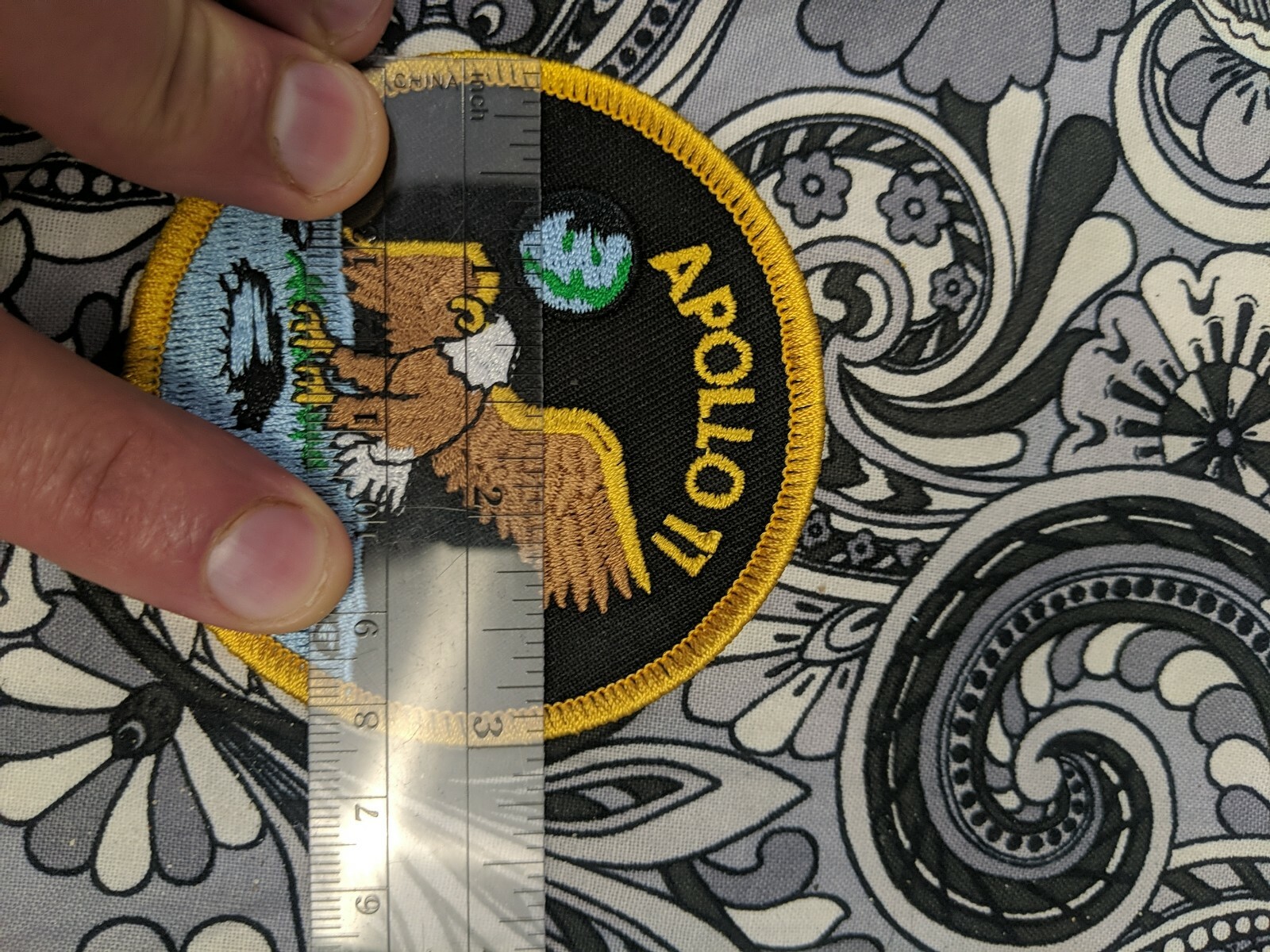 Authentic Apollo 11 AB Emblem Nasa SPACE Mission PATCH Armstrong-Aldrin-Collins