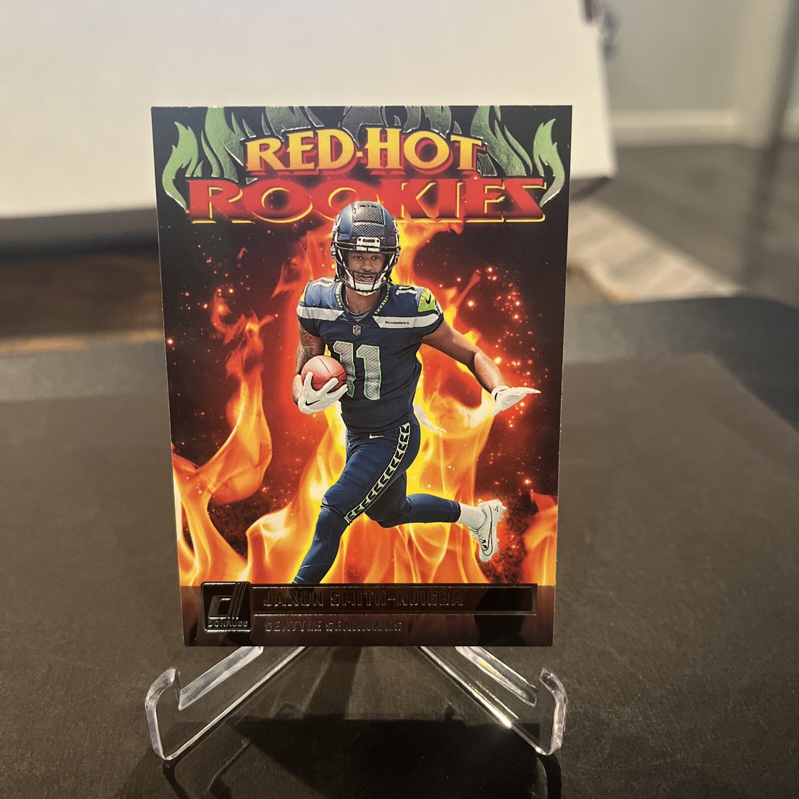 2023 Panini Donruss Jaxon Smith-Njigba Red Hot Rookies Seahawks Football Card RC