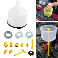15 Piece/Sets Spill Proof Radiator Coolant Filling Funnel Kit Car Auto Fluid Oil