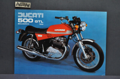 NOS Vtg 1976 Ducati 500 GTL Twin Bicilindrico Motorcycle Dealer Sales Brochure
