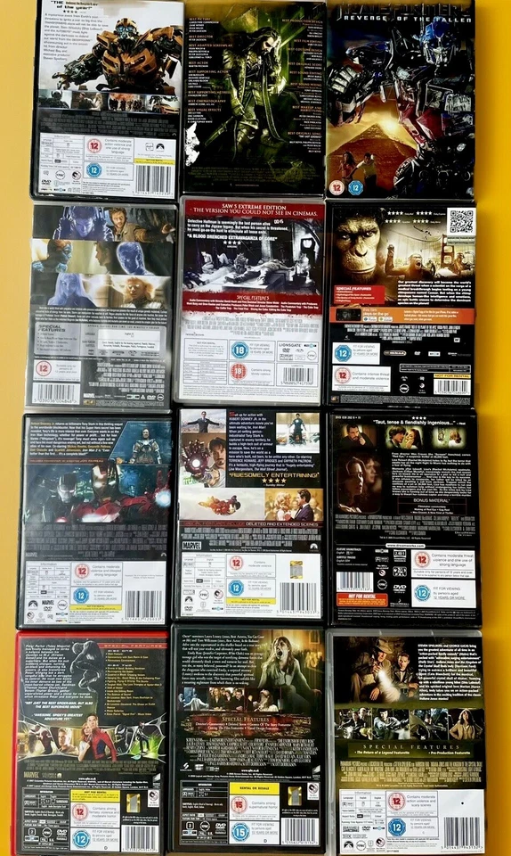 DVD BUNDLE Horror MARVEL Sci-Fi Family TRANSFORMERS Action Fantasy Films JobLot  - Image 3 of 4