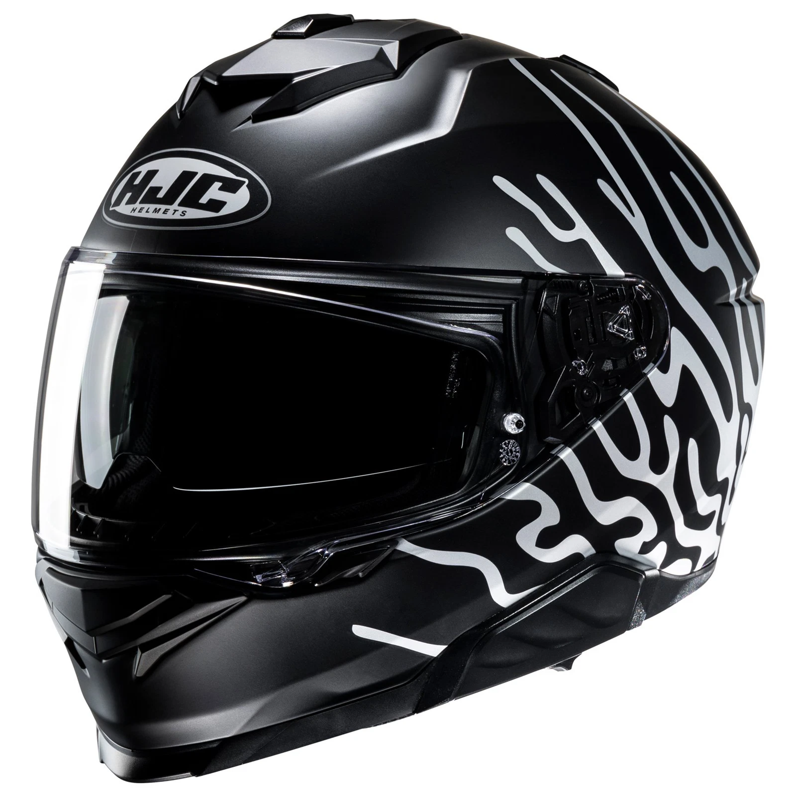 Casco Integral HJC i71 Celos MC5SF Negro Blanco Ma