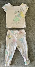 Disney Princess Pajamas 18 Months Short Sleeve Pink Cinderella Aurora Belle
