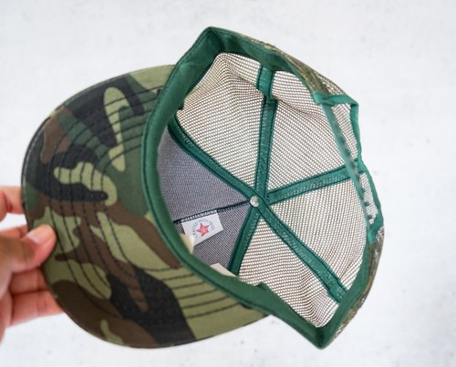 VINTAGE 1980s Camo CM TRUCKER SNAPBACK HAT-USA Made-Mesh- Farm Hunting Cap Mütze - Bild 12 von 14