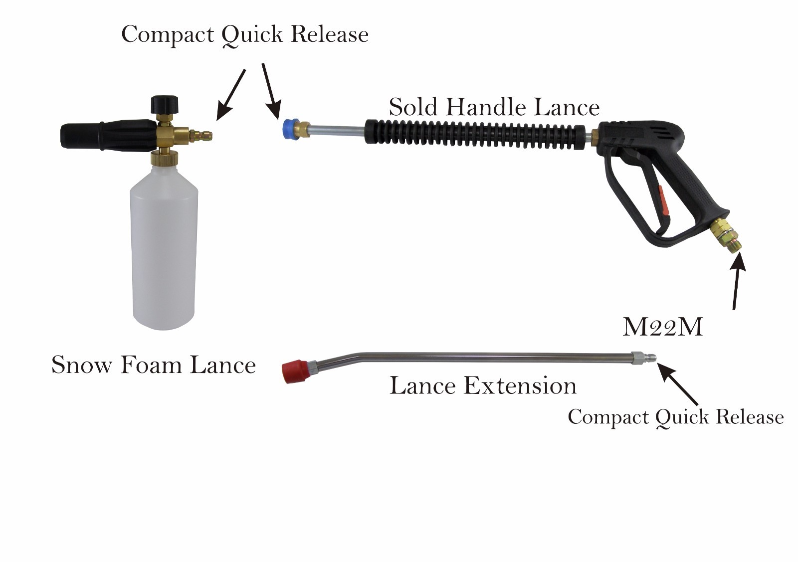 Gun Lance & Snow Foam Lance & Angled Lance Karcher HDS & M22F