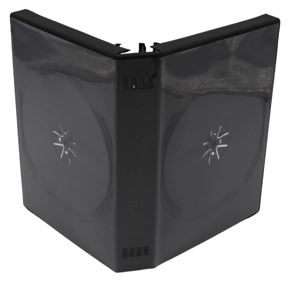 Standard Black DVD 10 Disc 33mm New Replacement Premium Movie Storage Shell Case - Image 4 of 4