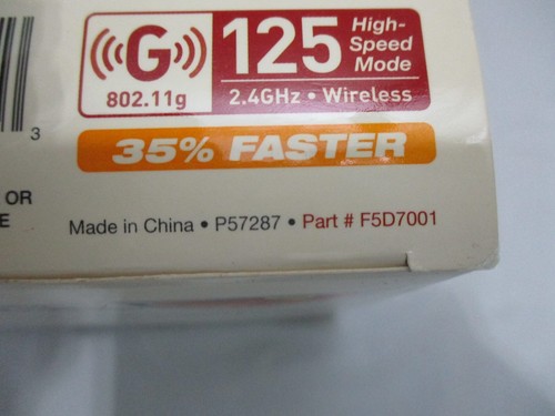 Belkin High Speed Mode Wireless G Desktop Network Card F5D7001 - Picture 9 of 9