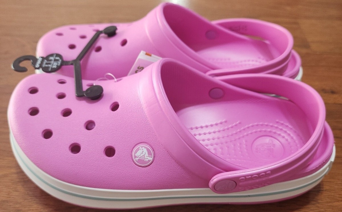 New Kids Crocs Crocband Clog Sandals Platform K Party Pink 207006