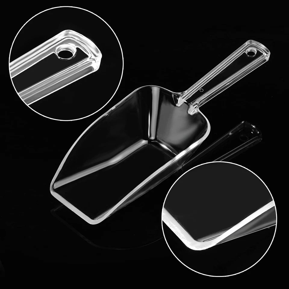 Paquete de 6 cucharas transparentes para galletas de palomitas de maíz para cubitos de hielo buffet de dulces Foto 3 de 4
