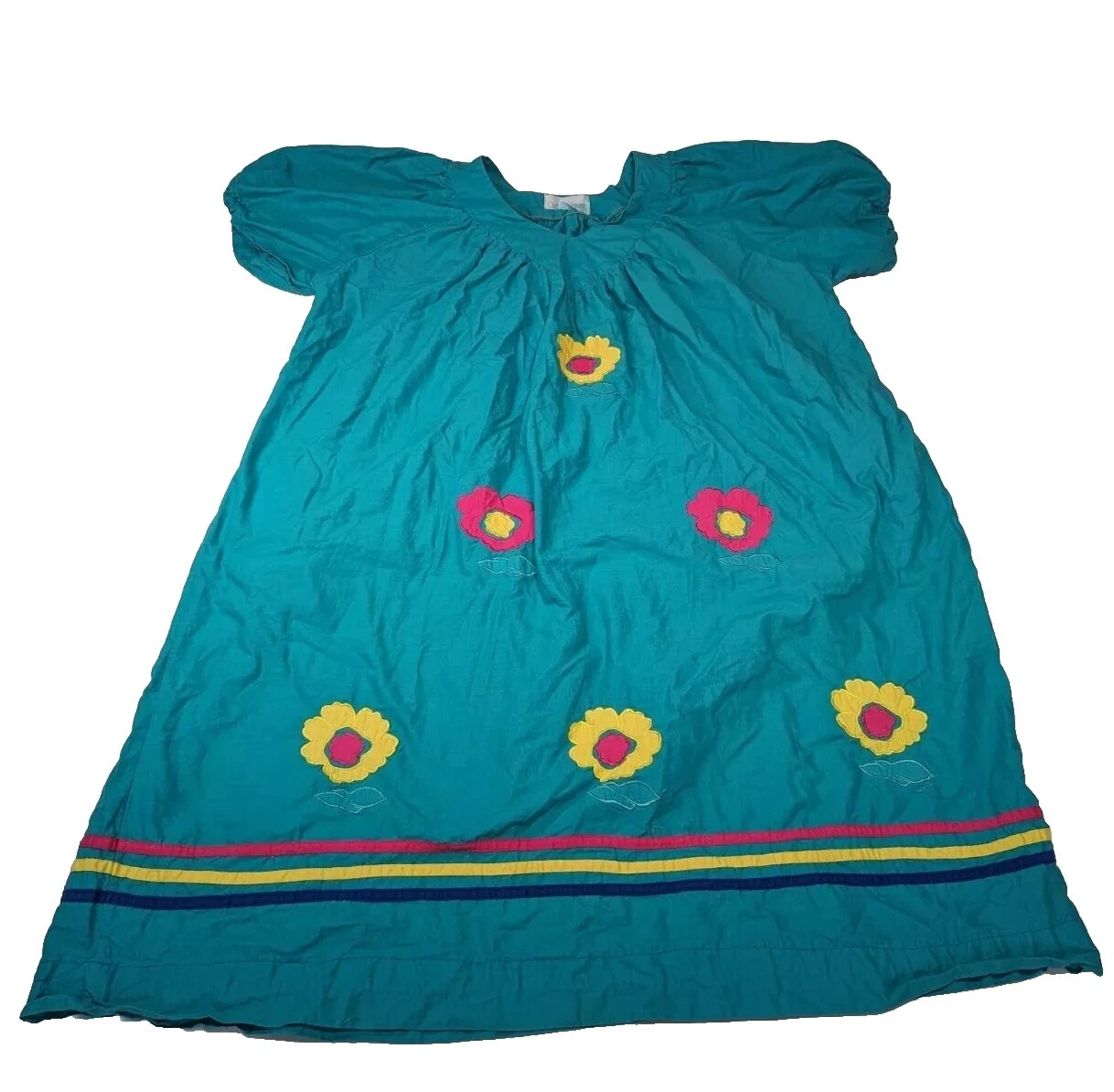 Vestidos vintage hippie de algodón 1980s para Mujer