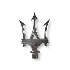 For Maserati 1PCS Grille Front Emblems Ghibli levante bfore 2020 gloss silver