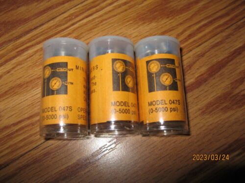 Operating & Maintenance Spec. Miniature Ray Snubbers Model 047S 0-5000 psi
