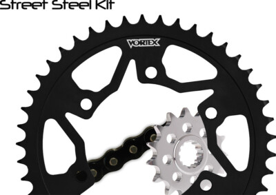 Vortex WSS Warranty Chain & Steel Sprocket Kit Utilizes Original Gearing CK6128