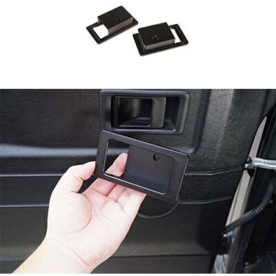 Black Alloy 2004-18 Cover Replace Inner Door Bowl Cup For Land Rover Defender 90