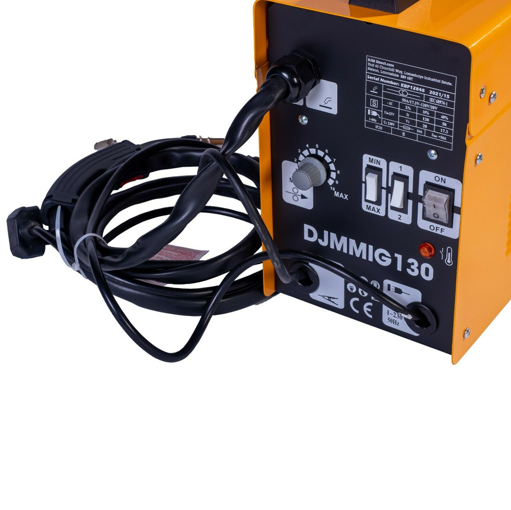 DJM MIG Welder 130Amp 230V Gasless Welding Machine Garage No