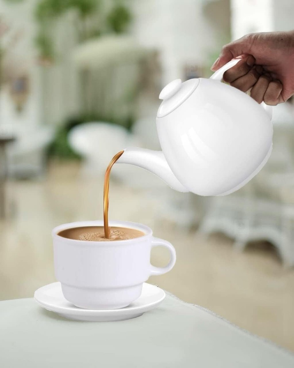 Van Well Kaffeetassen-Set, 6 Stück In Schwarz – Konische Form, 330 Ml, Spülmaschinenfest