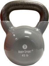 Body Sport Cast Iron Vinyl Coated Kettlebells   Kettlebell for Weight Lifting
