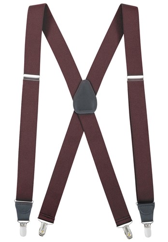 New Fashion Suspender Men, Women, Elastic Clip Adjustable Leather Trim X-Back - Picture 14 of 17