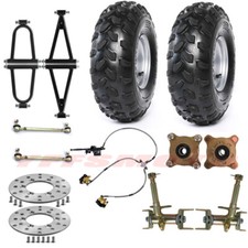 Upper Lower Swing Arm Front Steering Knuckle Spindle Wheel Hub Brake Go Kart ATV
