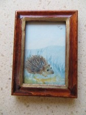 � Dolls hose original miniature painting of a hedgehog��
