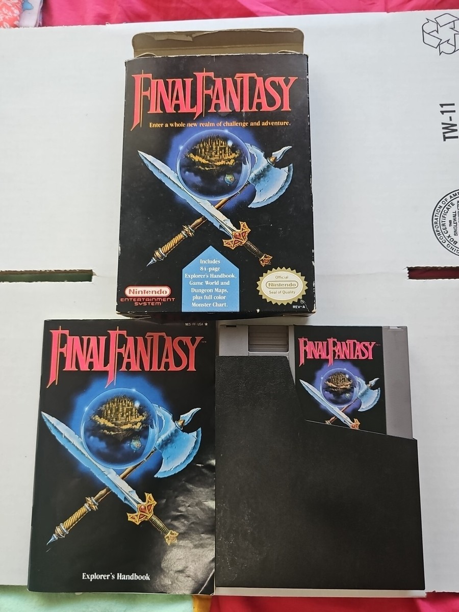 Final Fantasy Nintendo Manual Box And Game