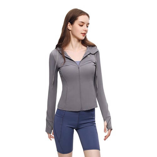 OH!SUNNY Athletic Jackets for Women Gym Fitness Coat Yoga Hoodies UV Protection - Picture 27 of 29