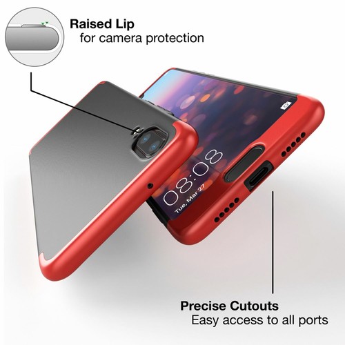 Funda de móvil 360° para Huawei P20, funda rígida funda 9H protector de pantalla - Imagen 21 de 37