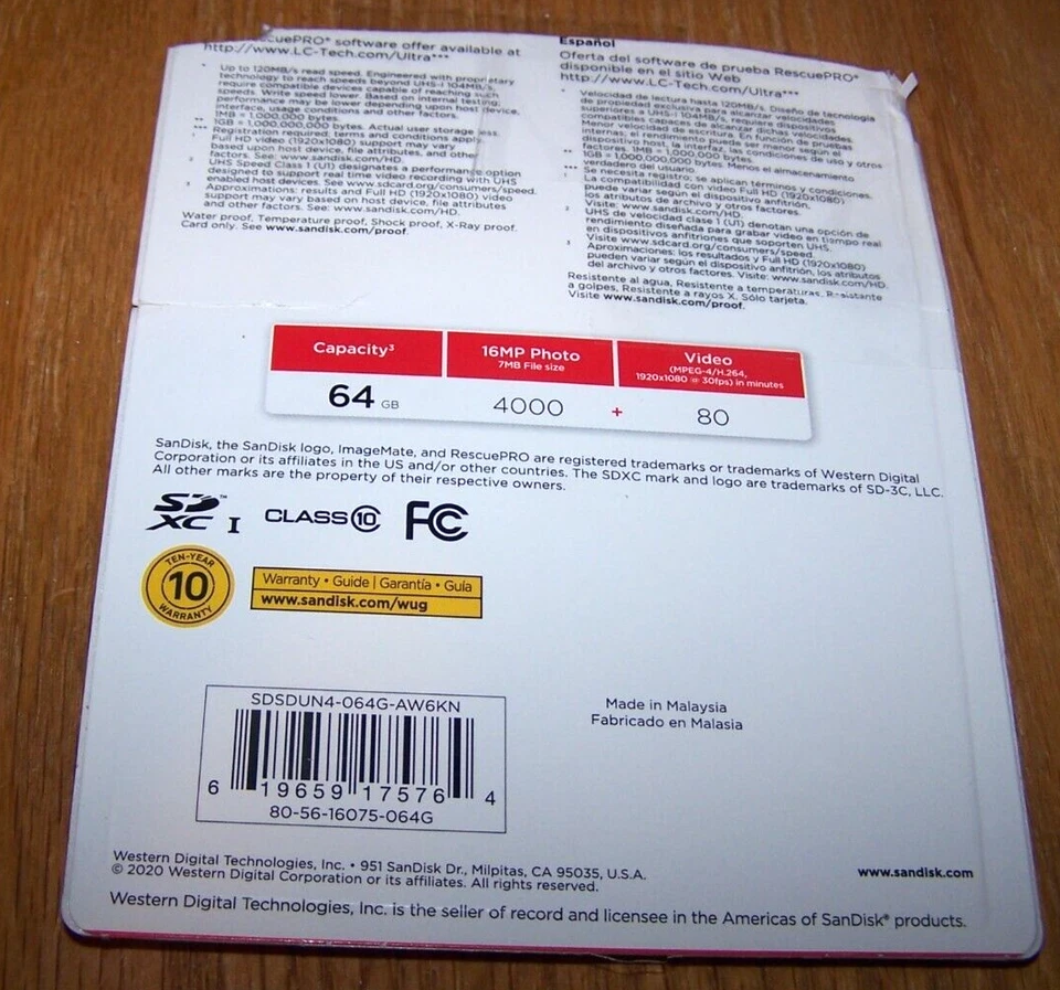 SanDisk ImageMate SDXC UHS-I Card 64GB Memory Card - NIOB - Image 3 of 3