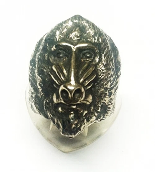 Baboon Monkey Silver Ring - Image 3 of 3