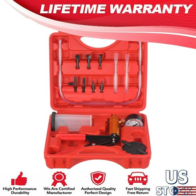 #ad #ad Hand Held Vacuum Pressure Pump Tester Set Brake Fluid Bleeder Bleeding Kit $13.84