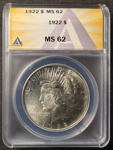 1922 $1 Peace Dollar - MS 62