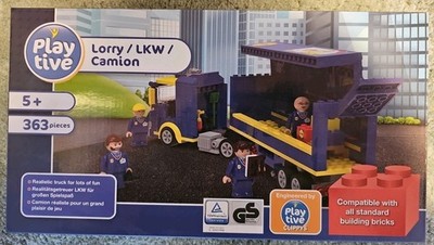 Playtive Lidl LKW Truck Lastwagen Clippys Klemmbausteine 363 tlg. Figuren NEU