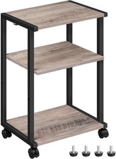 HOOBRO Druckertisch, 3-st&ouml;ckig Druckerst&auml;nder mit Rollen, 42 x 28 x 64 cm, B&uuml;ro