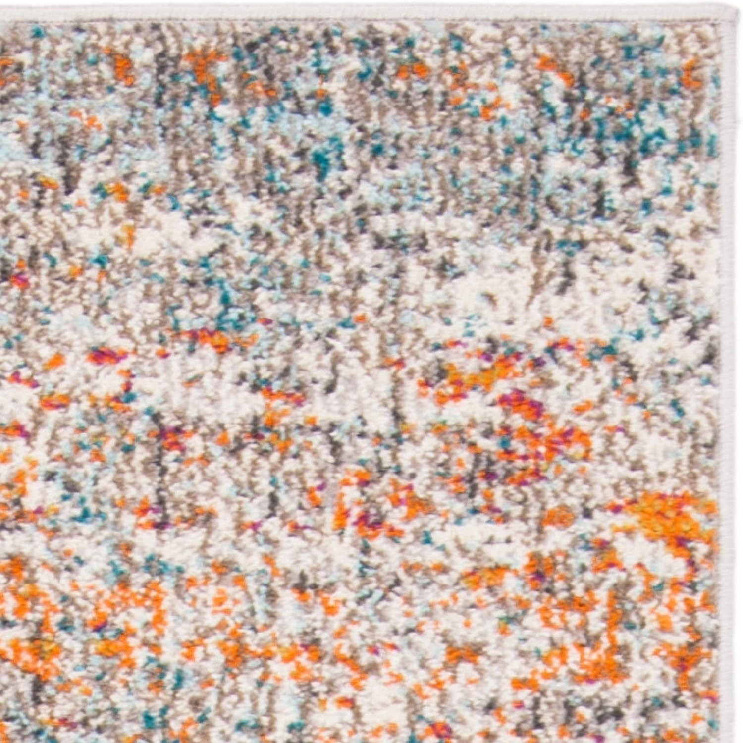 Madison Collection Accent Rug - 2'2" x 4', Grey & Orange, Modern Abstract Des...