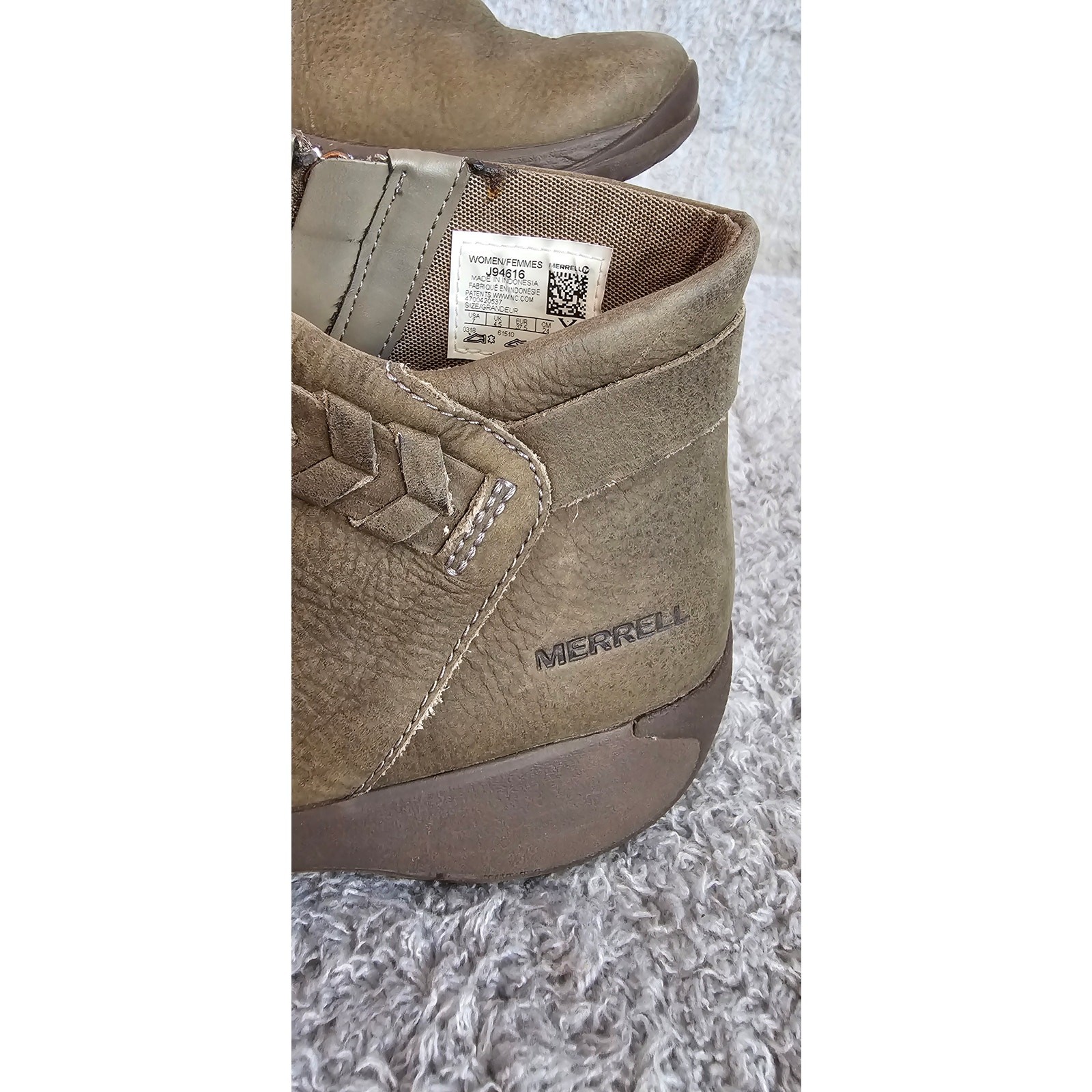 Stivaletti Merrell Encore Intrecciati Bluff Q2 Comfort Pelle Donna Taglia 7 Marrone