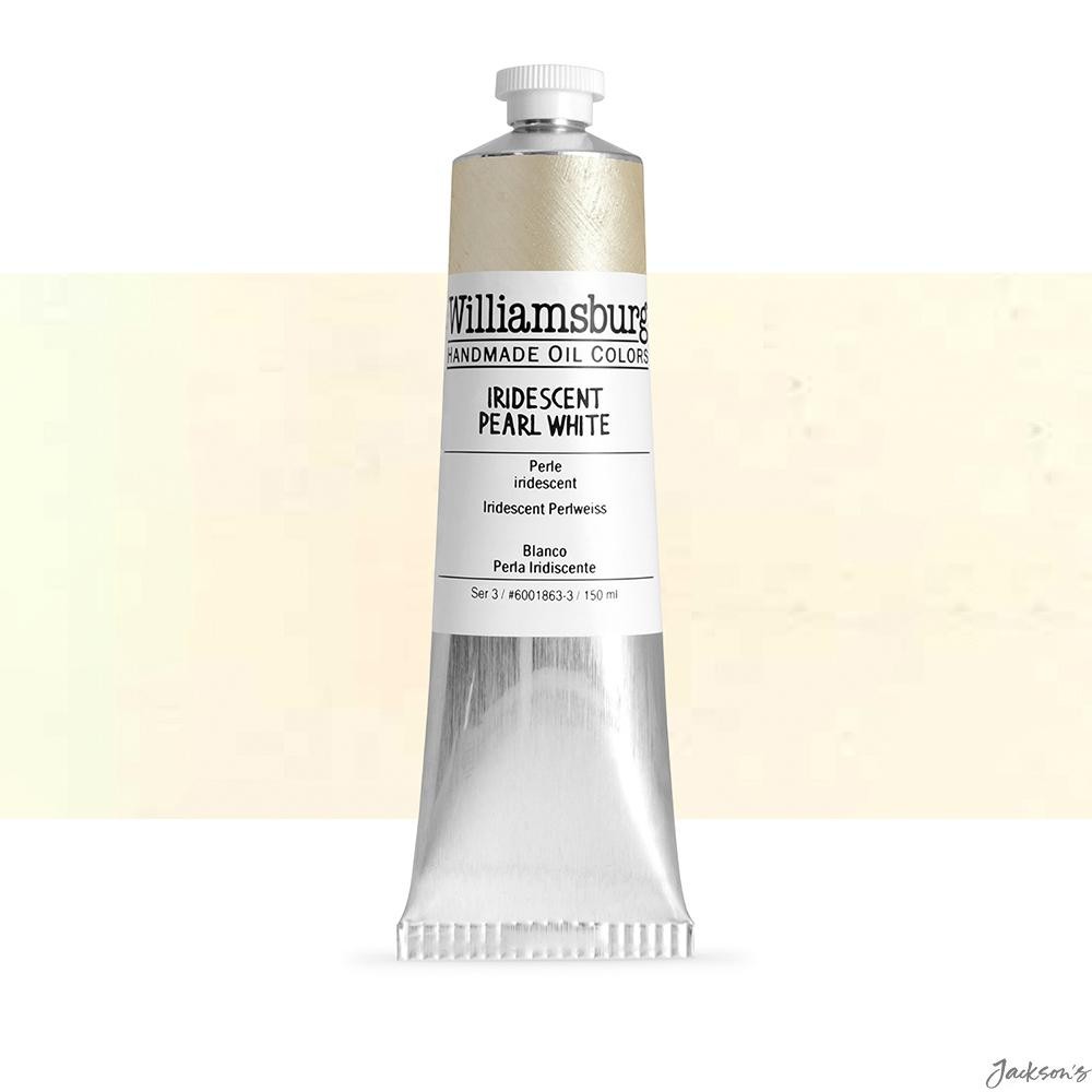 Williamsburg Oil Paint Premium Linseed Oil 150ml Iridescent Pearl White Colour