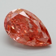 8.53 Ct Fancy Vivid Pink Color VS2 Lab Grown Pear Cut IGI Certified CVD Diamond