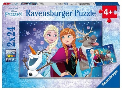 Ravensburger Frozen Polar Aurora 48 Stück Puzzle-2x24 Elemente, Alter 4+