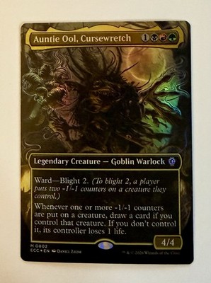 Auntie Ool, Cursewretch (Borderless) 2 Commander: Lorwyn Eclipsed MTG Foil NM