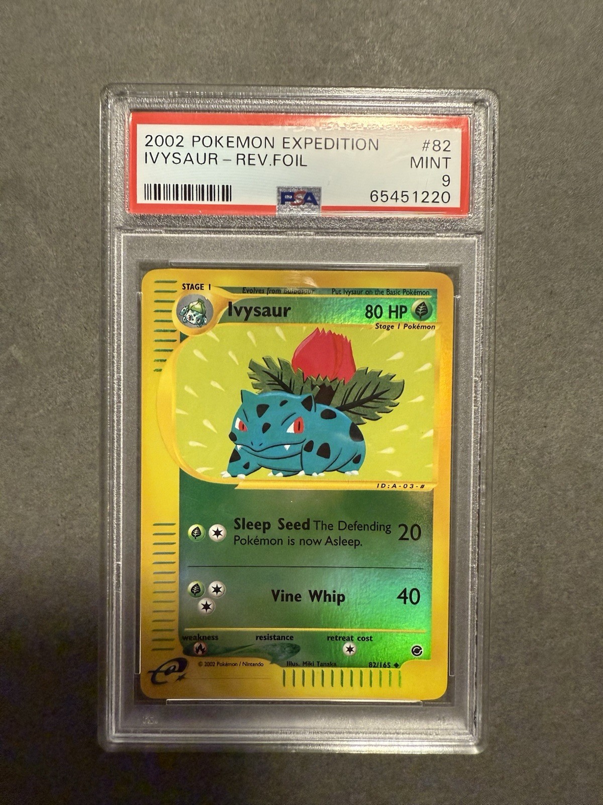 2002 Pokemon Expedition Ivysaur Reverse Foil #82 PSA MINT 9 Rare