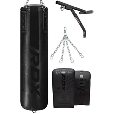 RDX Filled Punch Bag Set 4PC with Gloves, Chain, Bracket for MMA & Boxing