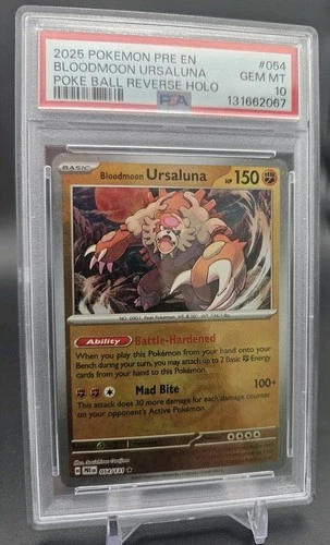 Bloodmoon Ursaluna (Master Ball Pattern) 054/131 Sv: Prismatic Evolutions PSA 10
