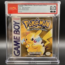 Pokemon Yellow Version Special Pikachu Edition No Rating PSA 8.0 CIB 1999 USA EN