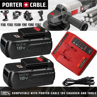 #ad 2PACK For Porter Cable PC18B 18Volt NiCd PC186CS Battery Charger PCC489N PC188 $30.00