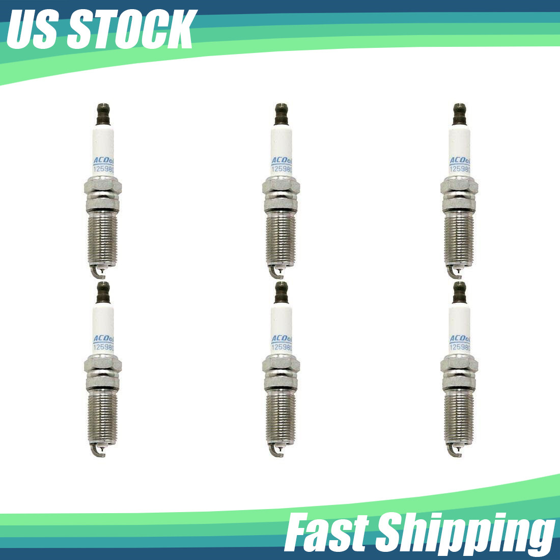 Fits Chevy GMC Pontiac Olds 4.2L New ACDelco 41-103 Iridium Spark Plug Set of 6