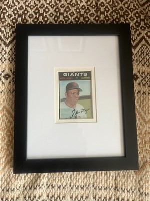 Willie Mays Vintage Giants Baseball Card Matted Display | 1971 Topps #600